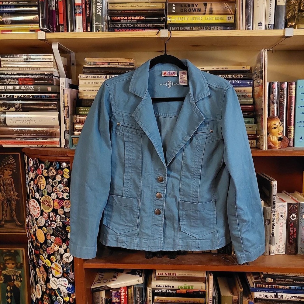 Vintage Billblass bright blue denim jacket.